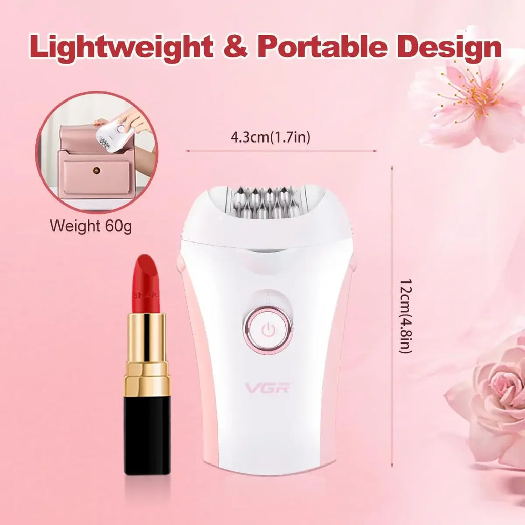 VGR Hair Remover Professional Epilator Electric Leg Body Rechargeable Underarms Portable Two Speeds Epilator for Women V-705 Quick Pick Grocers