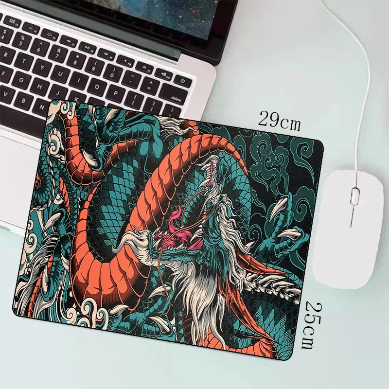 Japanese Dragon Large Gaming Mousepad Keyboard Gamer Mouse Pad on The Table Speed Desk Mat Anime Mouse Mats ，Dragon pattern Quick Pick Grocers