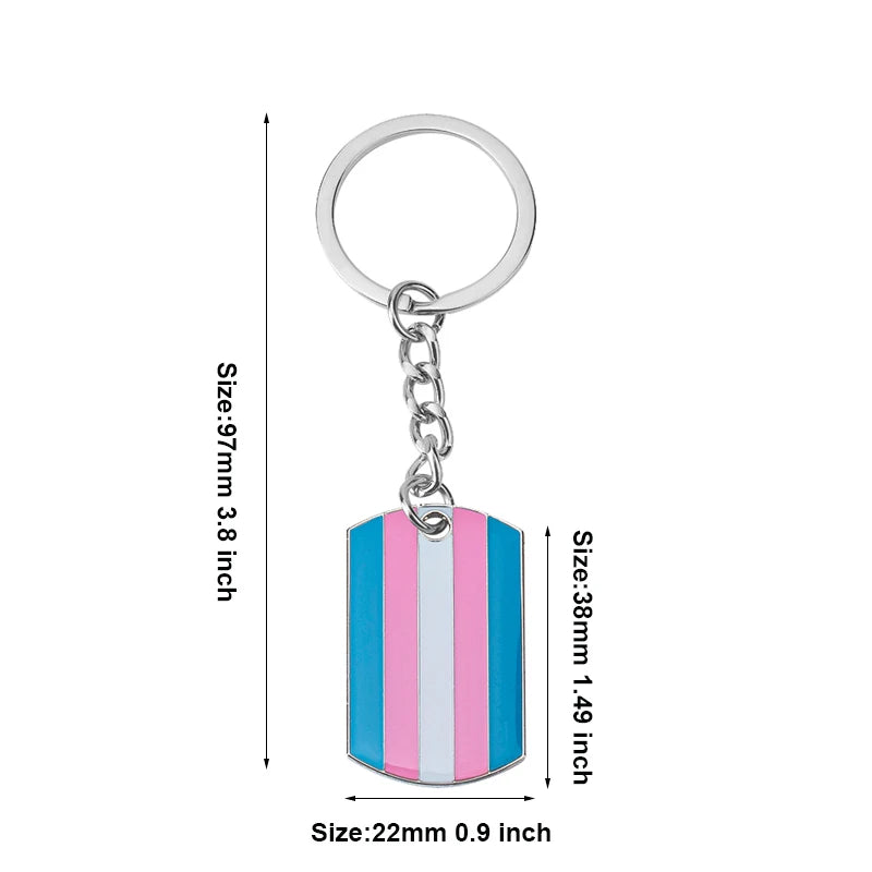 Progress Transgender Rainbow Pansexual pride Genderqueer pride Asexual Metal Key Ring Key Chain For Women Jewelry Quick Pick Grocers