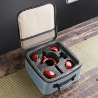 With Travelling Bag 4 Cups Chinese Kung Fu Tea Set Travel Set Ceramic Portable Teapot Porcelain Teaset Gaiwan Tea Cups Tea Tool Quick Pick Grocers