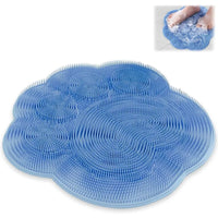 New Bathroom Use Silicone Non-slip Foot Basin Cleaning Pad, with Suction Cup for Exfoliation Shower Head Massage Bath Brush Quick Pick Grocers