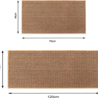 Washable Non-slip Kitchen Rug Faux Sisal Running Rug, Faux Woven Kitchen Mat Kitchen Runners With Back Made Of Natural Rubber Quick Pick Grocers