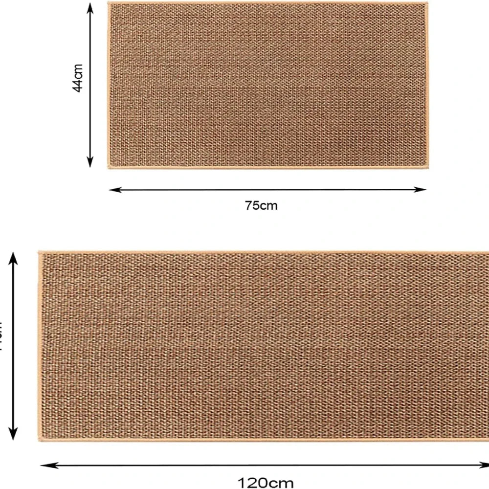 Washable Non-slip Kitchen Rug Faux Sisal Running Rug, Faux Woven Kitchen Mat Kitchen Runners With Back Made Of Natural Rubber Quick Pick Grocers