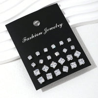 12 Pairs Of Luxurious, Simple, Shiny, And Caring Zirconia Decorative Earrings Are Suitable For Gifts To Parties,And Couples Quick Pick Grocers
