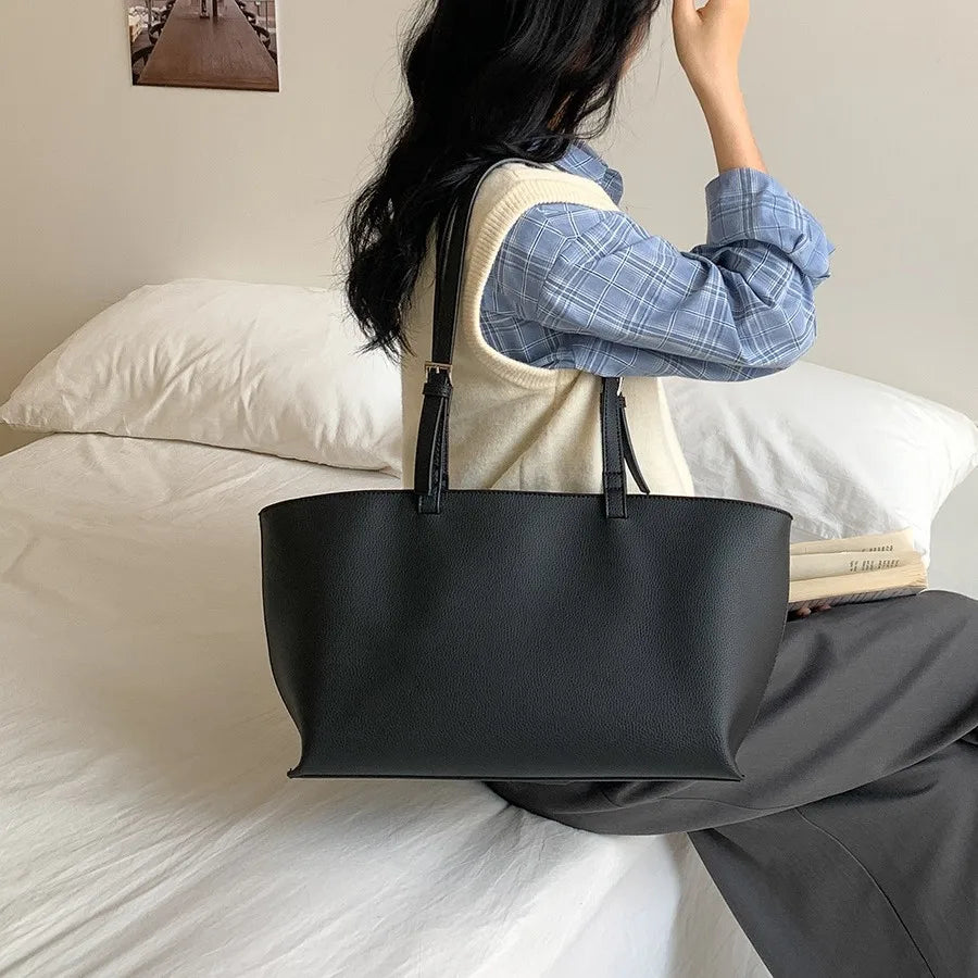 Casual Soft Tote Women Bag PU Leather Shoulder Bags for Women 2026 NEW High Quality Handbags and Purses Large Shopper Purses Quick Pick Grocers