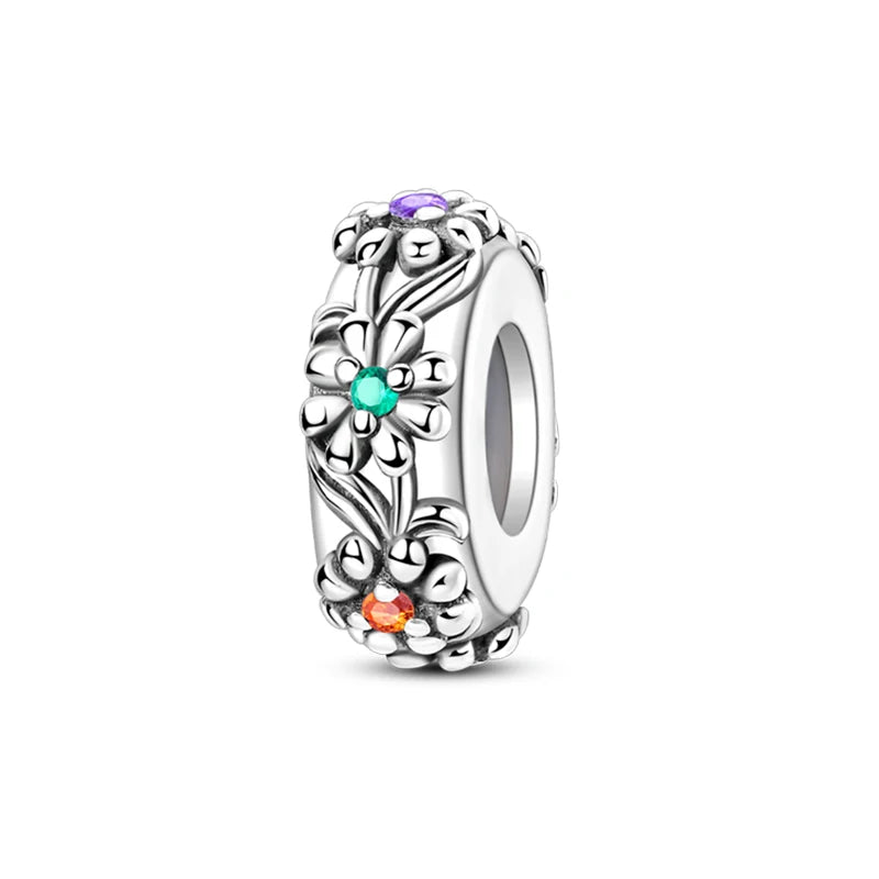 100% 925 Sterling Silver Rainbow Zircon Colorful Butterfly Dragon Shaped Silicone Stopper Charms Beads Fit DIY Bracelets Jewelry Econic Blanks