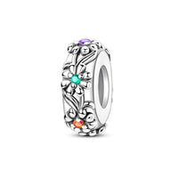 100% 925 Sterling Silver Rainbow Zircon Colorful Butterfly Dragon Shaped Silicone Stopper Charms Beads Fit DIY Bracelets Jewelry Econic Blanks