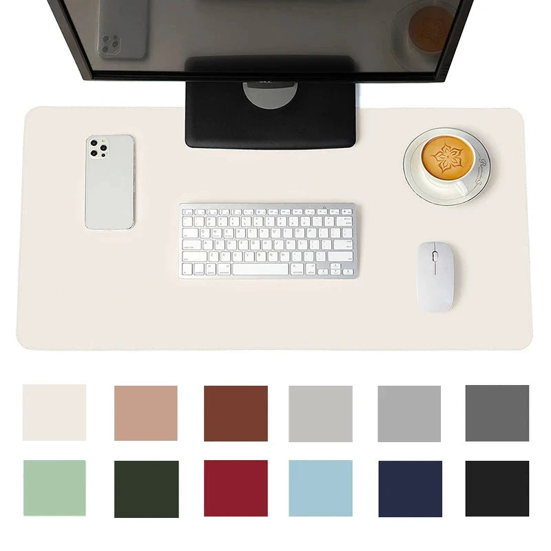 white mousepad Portable Mouse pad large Gaming Waterproof Non-slip PU Suede Desk Mat Computer Keyboard desk pad Mats Econic Blanks