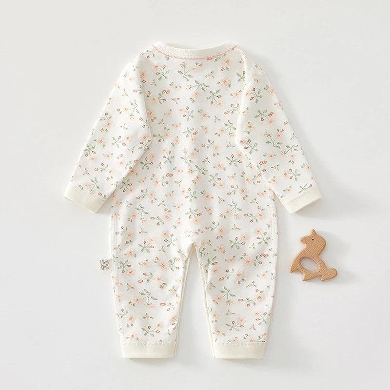 Charming Baby Romper for Spring & Fall, Soft Pure Cotton Onesie, Princess & Prince Style, Perfect Infant Crawling Suit. Purest Peak