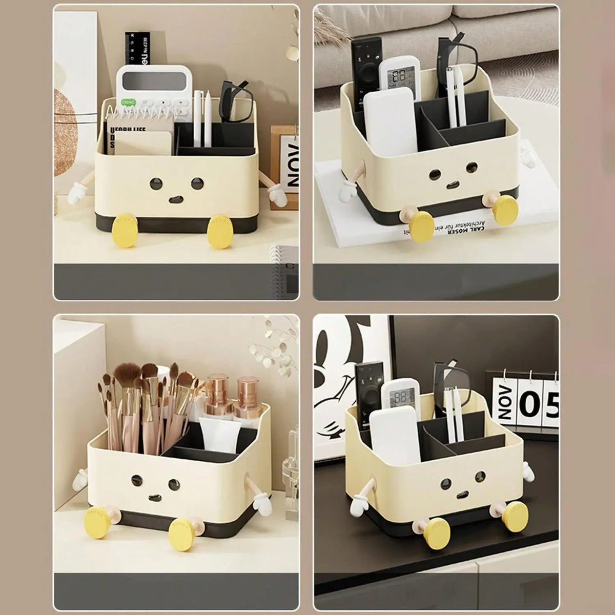 1pc Multifunctional Desktop Storage Box, Cosmetic Organisation Shelf Countertop Storage and Display Box (with Sticker) Quick Pick Grocers