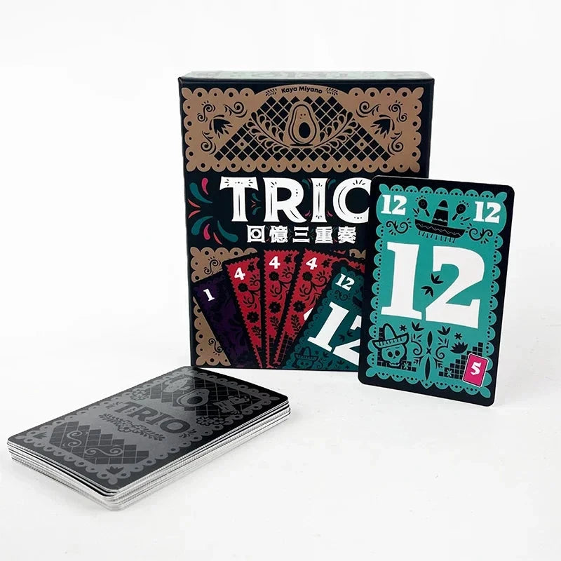 Trio Board Game Strategic Card Matching Fun for Friends Couples and Family Perfect Game Night Entertainment for All Ages Econic Blanks