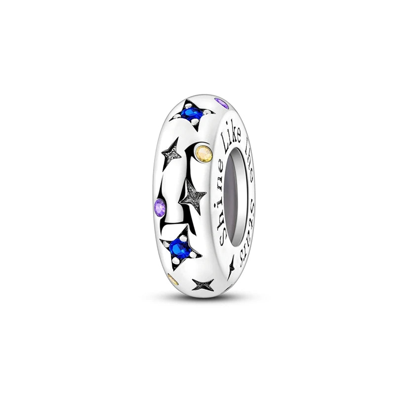 100% 925 Sterling Silver Rainbow Zircon Colorful Butterfly Dragon Shaped Silicone Stopper Charms Beads Fit DIY Bracelets Jewelry Econic Blanks