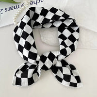 55cm Laies Headband Cotton Linen Square Scarf Women Korean College Girls Fashion Spring Autumn New Style Elegant Neck Scarves Quick Pick Grocers