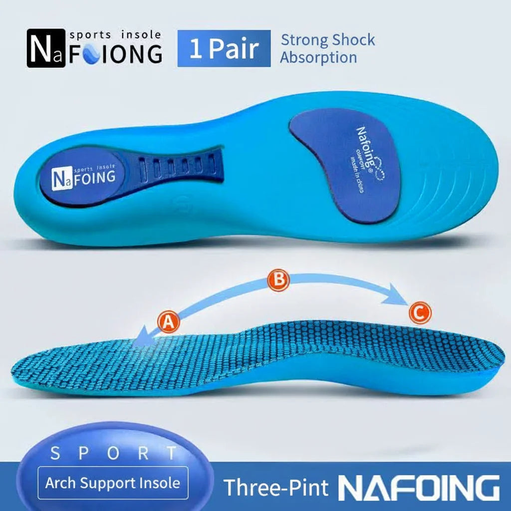 Orthopedic Insoles for Feet Sport Shock-absorbing Insole for Shoes Arch Support Plantar Fasciitis Templates Pads Men Women Sole Quick Pick Grocers
