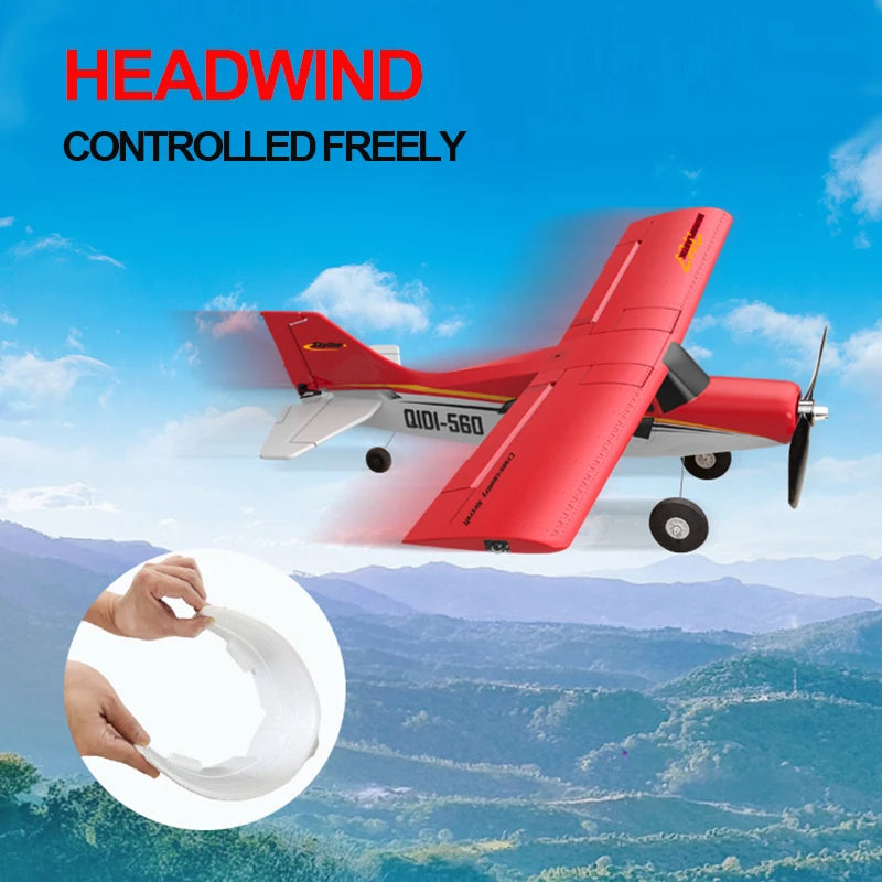 M7 Moore Off-road Aircraft Qidi560 RC Plane EPP 4CH Remote Control Brushless Airplane with LED light Model Toys for Children Econic Blanks