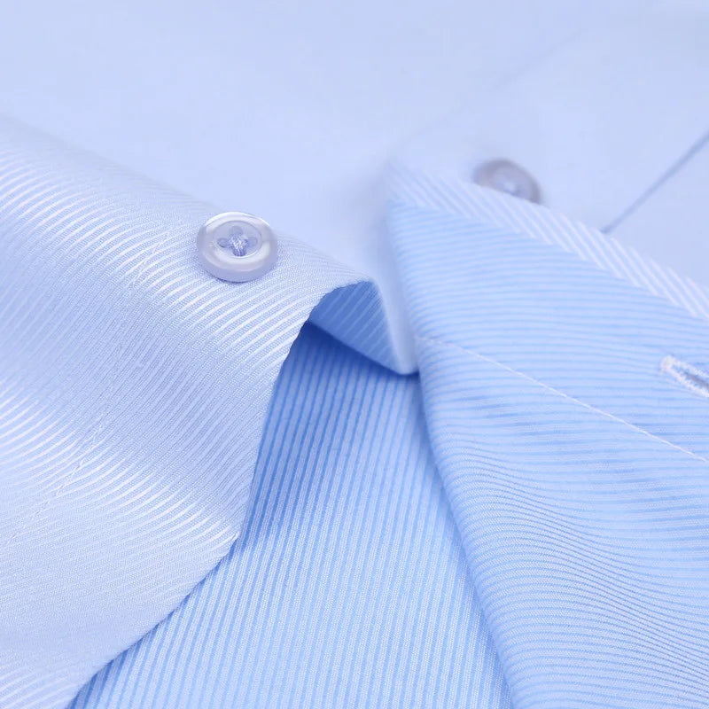 Men's Classic French Cuffs Social Dress Shirt Formal Business Standard-fit Long Sleeve Wedding Party Office Work White Shirts Quick Pick Grocers