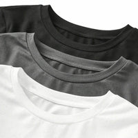 Women's solid-color long-sleeved T-shirt - Polyester knitted fabric, round neck, regular fit, fall-winter style Quick Pick Grocers