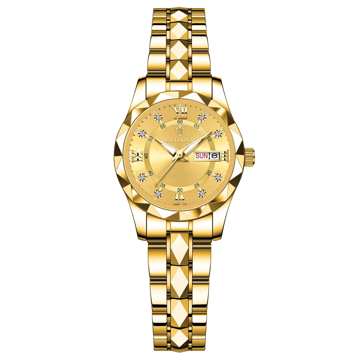 BINBOND B2521 Top Brand Luxury Fashion Business Womens Quartz Watches 30M Waterproof Week Date Clock Sport Womens Wristwatch Quick Pick Grocers