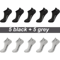 High Quality 10Pairs Men Socks Combed cotton 100% Summer Sports Sock Plus Size EUR38-48 Quick Pick Grocers