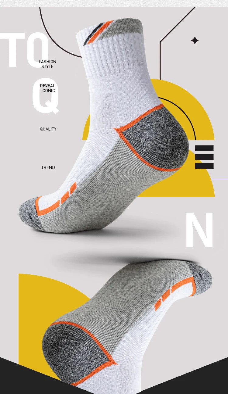 Professional Tennis Cotton Socks Towel Bottom Sports Color Matching Elite Men's Tube Business Running Basketball Socks Thickened Quick Pick Grocers