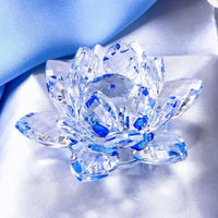 Feng shui Quartz Crystal Lotus Flower Crafts Glass Paperweight Ornaments Figurines Home Wedding Party Decor Gifts Souvenir Quick Pick Grocers