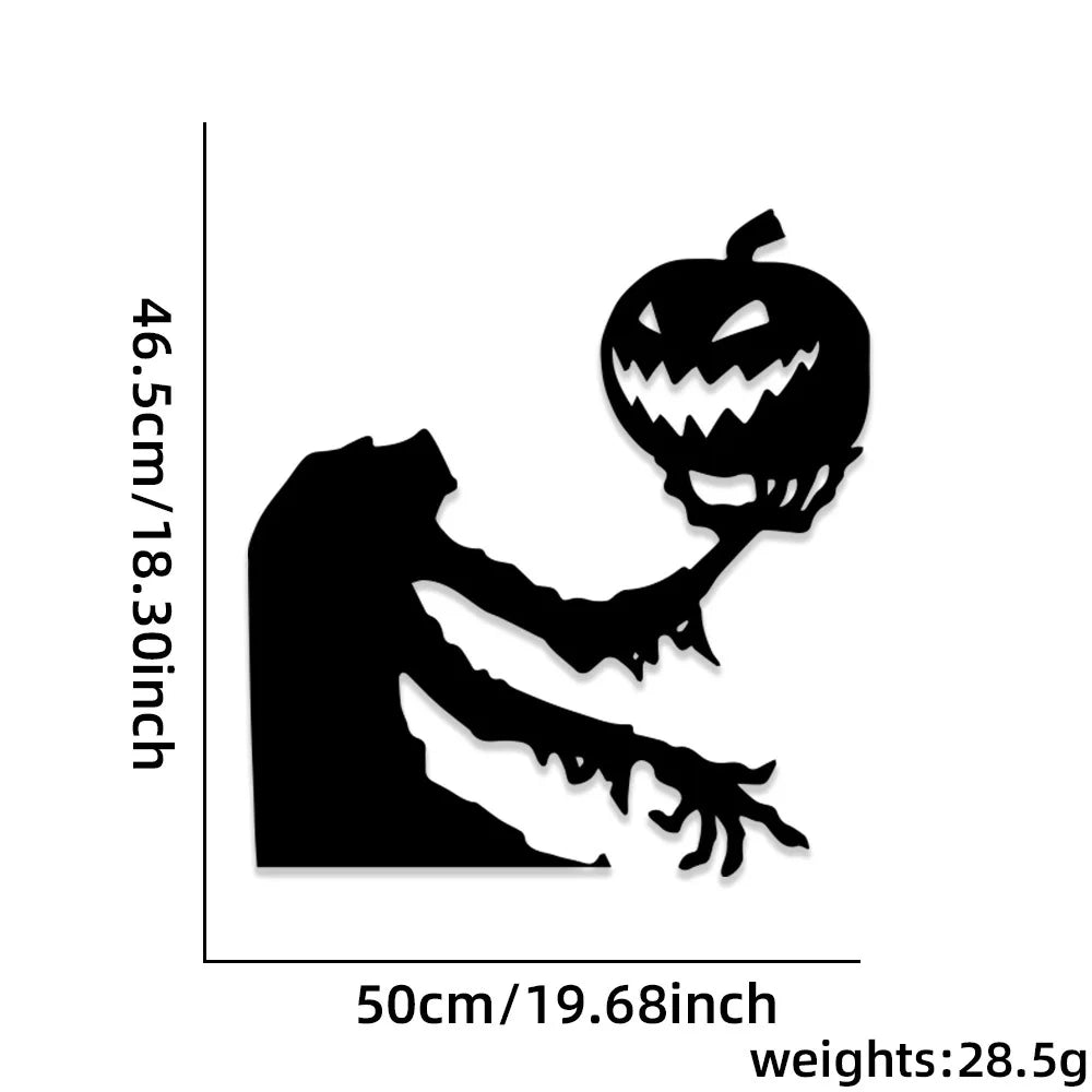 Halloween decoration room door stickers window decor skeleton hand pumpkin DIY devil witch hat glass window stickers ghost Econic Blanks