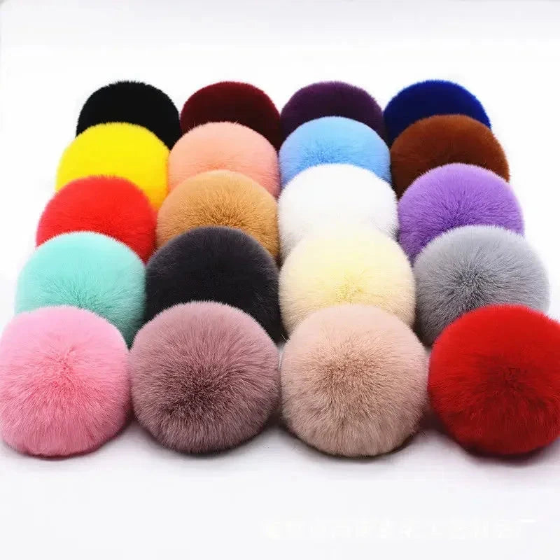 Pompom 5cm 6cm 8cm Fluffy Fur Ball Soft Pompon DIY Pompons For Keychain Sewing On Scarf Hats Shoes Apparel Craft Supplies Econic Blanks