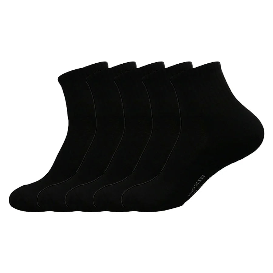 5/10/20 Pairs New Cool Men Black White Warm Socks Set Autumn Winter Male Solid Color Sport Short Socks For Men Dropshipping Quick Pick Grocers