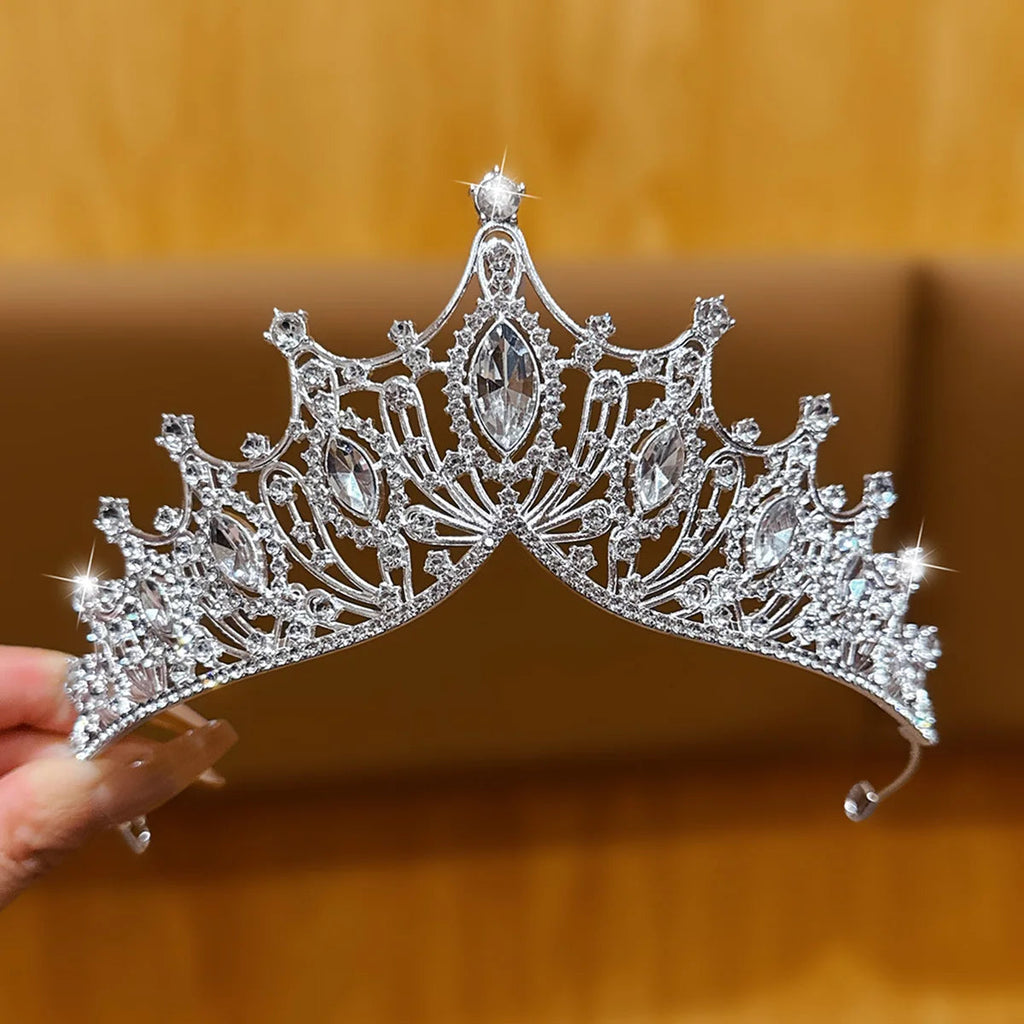 1 large crown fashionable temperament crown headband sweet wind hair accessory suitable for performances and birthdays Quick Pick Grocers