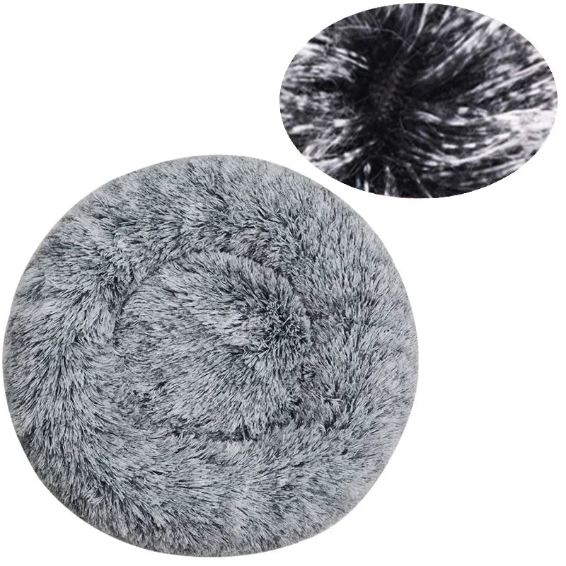 40-90cm 6 Sizes Round Pet Bed for Large Dog Bed Super Soft Cat Bed Plush Dog House for Medium Dog House Winter Warm Sleeping Quick Pick Grocers