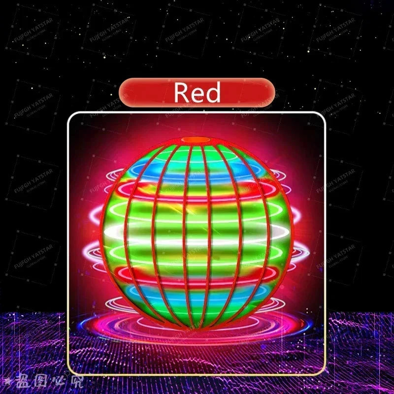 Flying Ball Children's Hand Controlled Color LED Cosmic Globe 360 ° Rotating Suspension Ball Suitable for Indoor and Outdoor Toy Econic Blanks