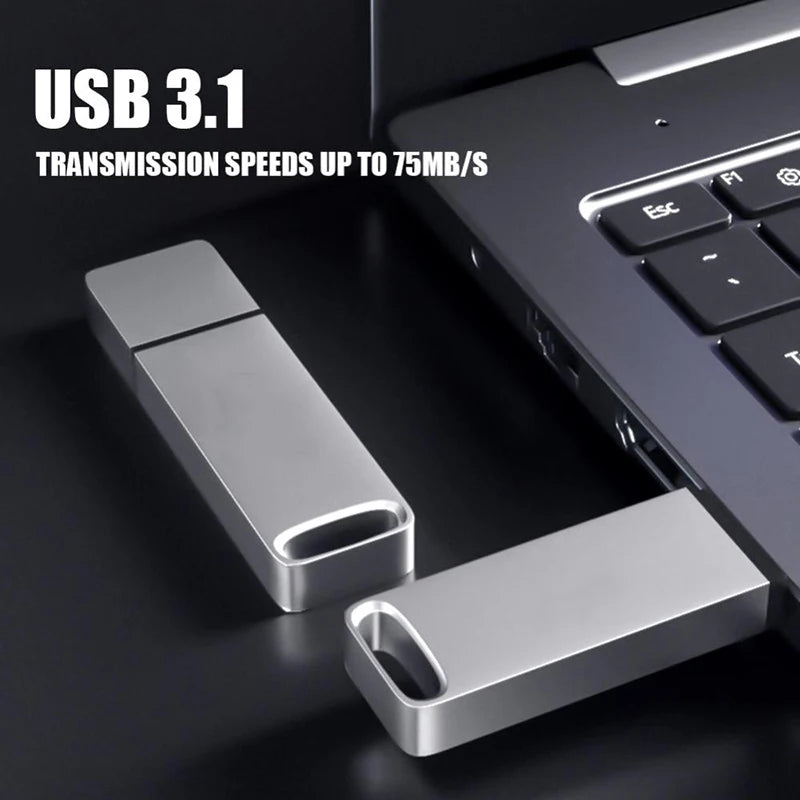 16TB 2TB USB Metal Flash Drive 8TB Large Capacity Portable Pendrive USB 3.0 High-Speed File Transfer Waterproof U Disk Universal Quick Pick Grocers