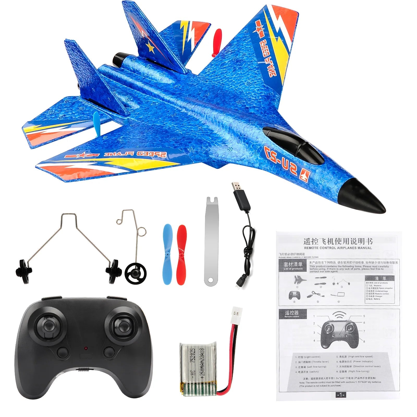 RC Plane SU-27 Aircraft Remote Control Helicopter 2.4G Airplane EPP Foam RC Vertical Plane Children Toys Gifts Econic Blanks