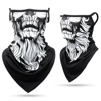 Skull Print Quick-drying Bandana Summer Scarf Breathable Half Face Cover Reusable Neck Gaiter Mask Sport Cycling Hiking Fishing Quick Pick Grocers