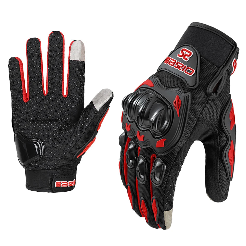 Summer Breathable Full Finger Motorcycle Gloves Non-slip Wear-resistant Motocross Racing Gloves Touch Screen Moto Biker Gloves Quick Pick Grocers