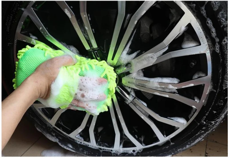 Microfiber Car Washer Sponge Cleaning Car Care Detailing Brushes Washing Towel Auto Gloves Styling Accessories Quick Pick Grocers