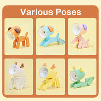 LED Night Light Mini Folding Desk Lamp Cute Pet Lights Dog Deer Portable Night Light Student Living Room Decor Gift Quick Pick Grocers