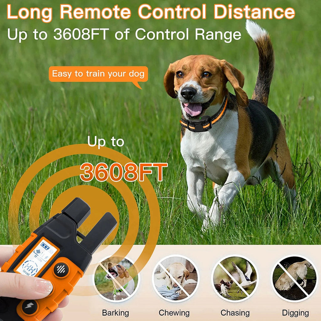3300Ft Electric Dog Training Collar Remote Control Waterproof Pet BehaviorFor 5-120lbs Puppy With Shock Vibration Quick Pick Grocers