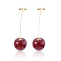 Anime JoJo Bizarre Adventure Drop Earrings Cosplay Props Kakyoin Noriaki Cherry Earrings Ear Clip Men Girl Jewelry Gift Econic Blanks