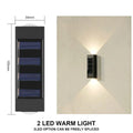 LED Solar Lights Outdoor Solar Wall Lamp Up And Down Light Illuminate for Garden Yard Street Decoration Solar Powered Light Quick Pick Grocers