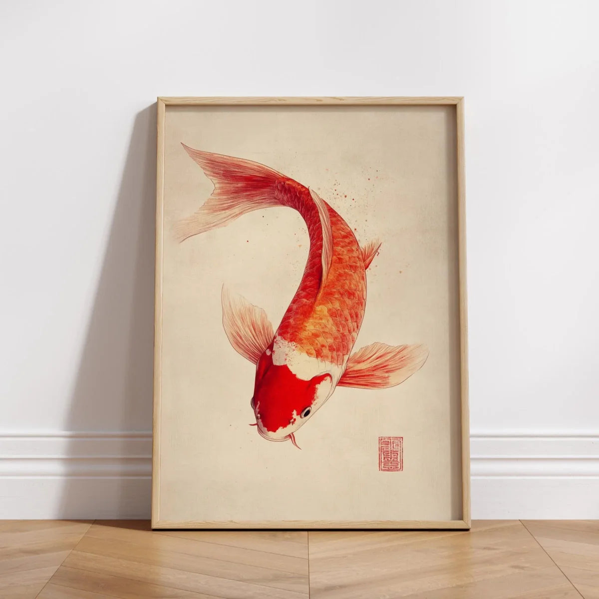 Japanese Red Koi Fish Canvas Prints Poster Modern Minimalism Aesthetic Art Prints Bedroom Kitchen Home Decor Art Poster Gifts Quick Pick Grocers