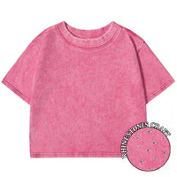 100% Cotton Washed T-Shirts For Women Loose O-Neck Crop Tops Y2k Street Female Clothes Summer Casual Vintage Short Sleeve Tees Quick Pick Grocers