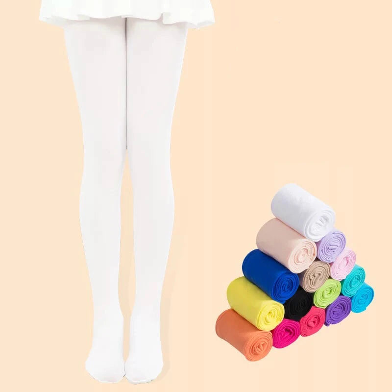 Spring/autumn candy color child tights for baby girl kids velvet white pantyhose stockings for infant student ballet dance socks Quick Pick Grocers