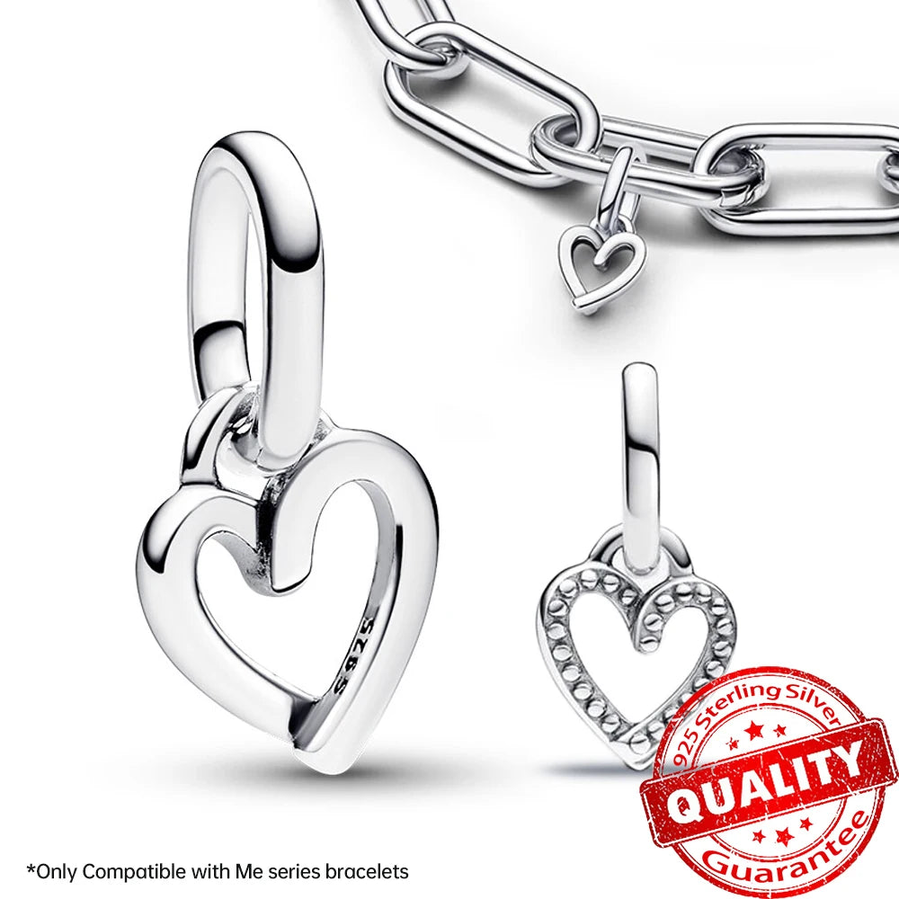Sparkling Star Mini Dangle Charm Fit Brand Me Bracelet 925 Sterling Silver Me Series Green Heart Mini Charm Girl Party Jewelry Econic Blanks