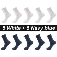 10Pairs/Lot Men Combed Cotton Socks Black Casual Business Breathable High Quality Man Sock New For Male Plus Size EU38-48 Quick Pick Grocers