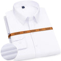 New Men's Solid Color Business Shirt Formal Fashion Thin Classic Basic Casual Slim White Long Sleeve Social Shirt Brand Clothes Quick Pick Grocers