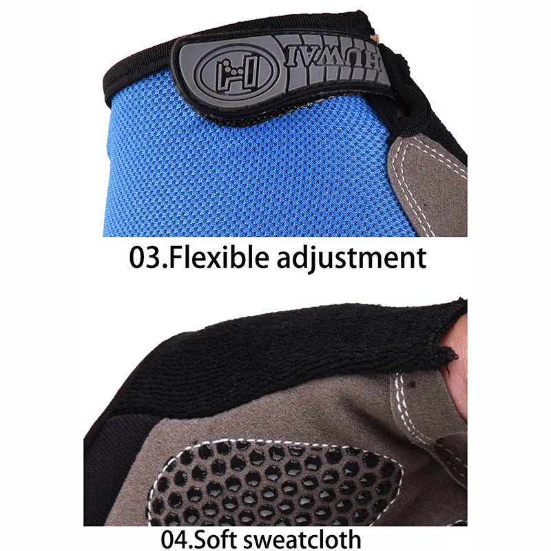 Men Cycling Bicycle Gloves Half Finger Gym Gloves Women Mitten Breathable Anti-slip Glove Fitness Sport Training Gloves Quick Pick Grocers