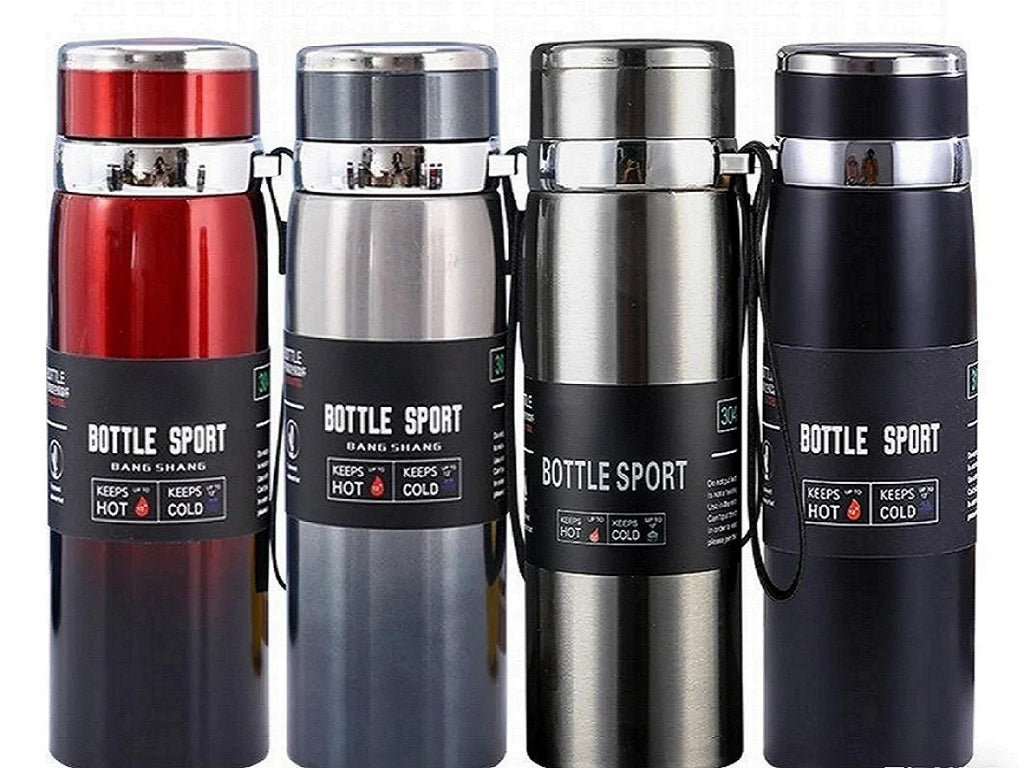 1L Thermal Water Bottle Keep Cold and Hot Water Bottle Thermos for Water Tea Coffee Vacuum Flasks Stainless Steel Thermos Bottle Quick Pick Grocers