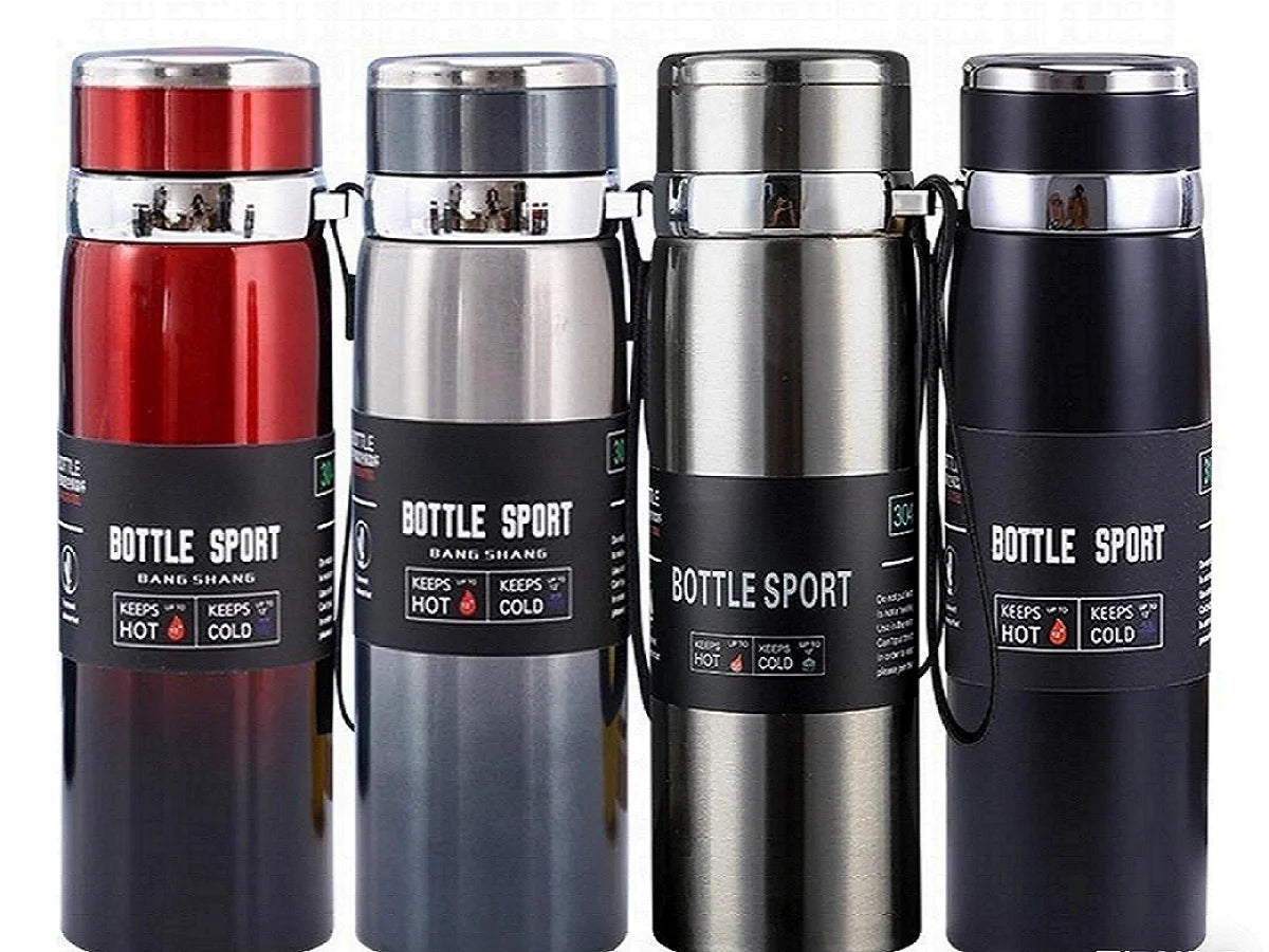 1L Thermal Water Bottle Keep Cold and Hot Water Bottle Thermos for Water Tea Coffee Vacuum Flasks Stainless Steel Thermos Bottle Quick Pick Grocers