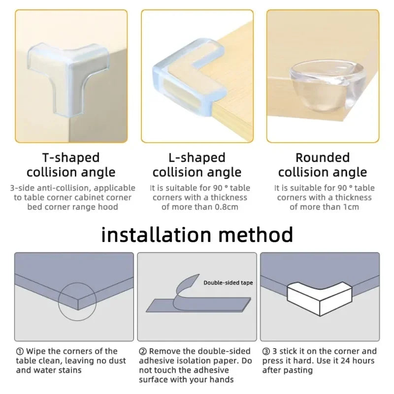 Table Corner Protectors for Baby Furniture Corner Guards Clear Children Anti Collision Edge Guards Baby Safety Table Edge Covers Purest Peak